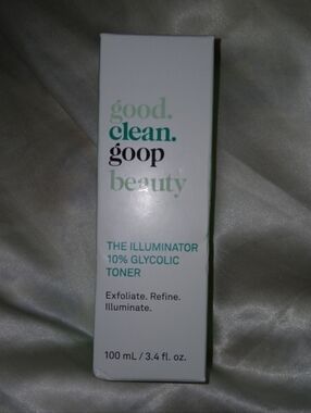 goop beauty The Illuminator 10% Glycolic Toner. Full Size , Sealed